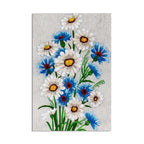 Embroidered Daisy & Cornflower Bouquet