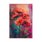 Fiery Daisy Abstraction