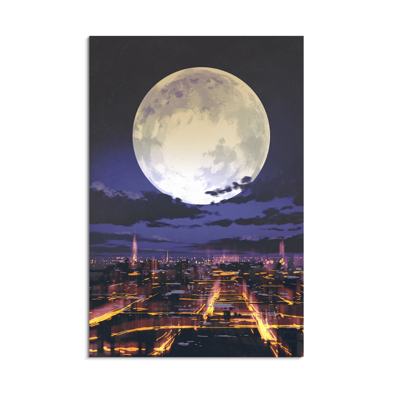 Full Moon City Night