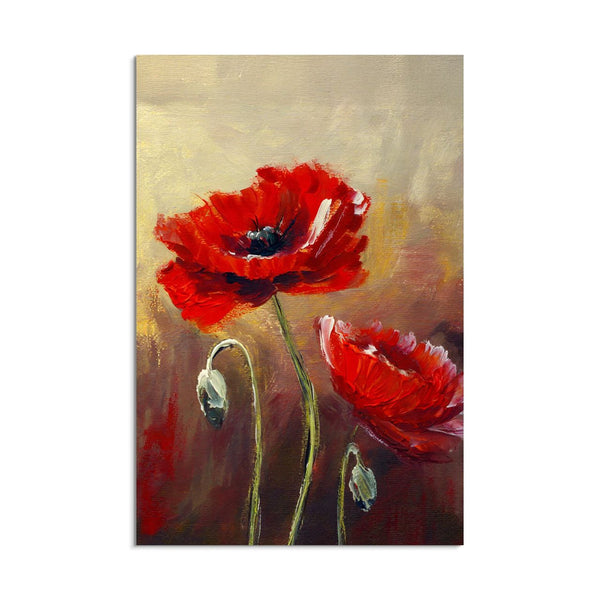 Textured Red Poppy - 1