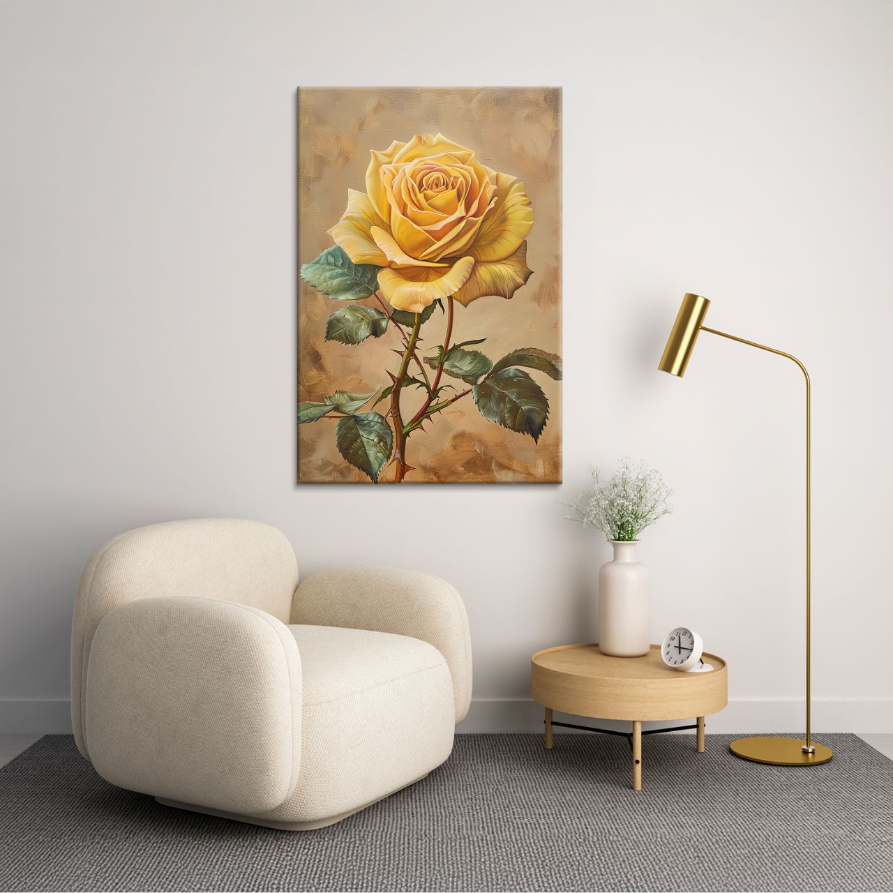 Golden Yellow Rose Elegance