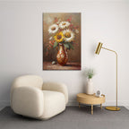 Vintage Sunflower & Daisy Bouquet