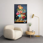 Baroque Floral Still Life with Parrot