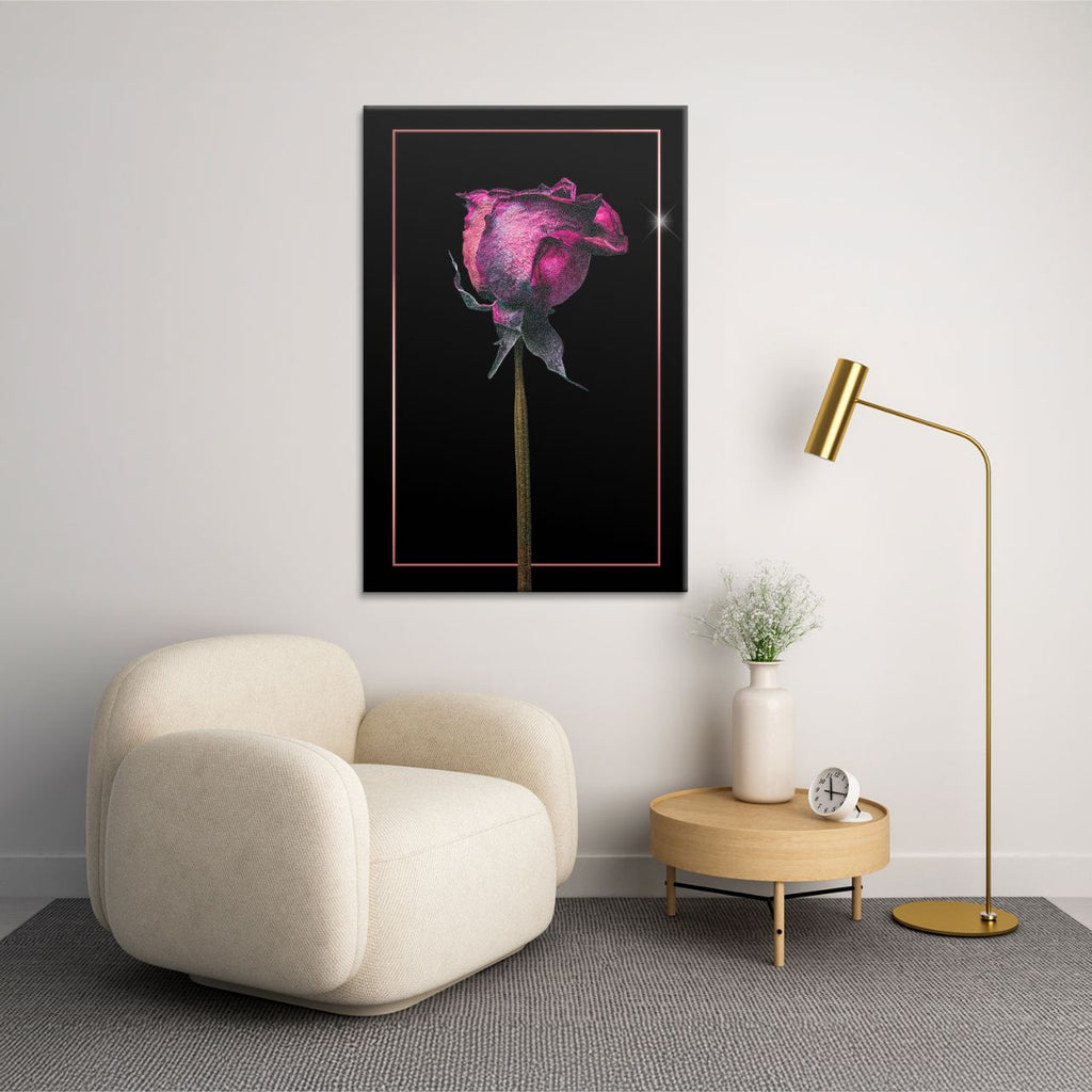 Gilded Pink Rose