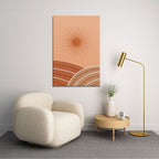 Terracotta Sunburst Abstract - 2