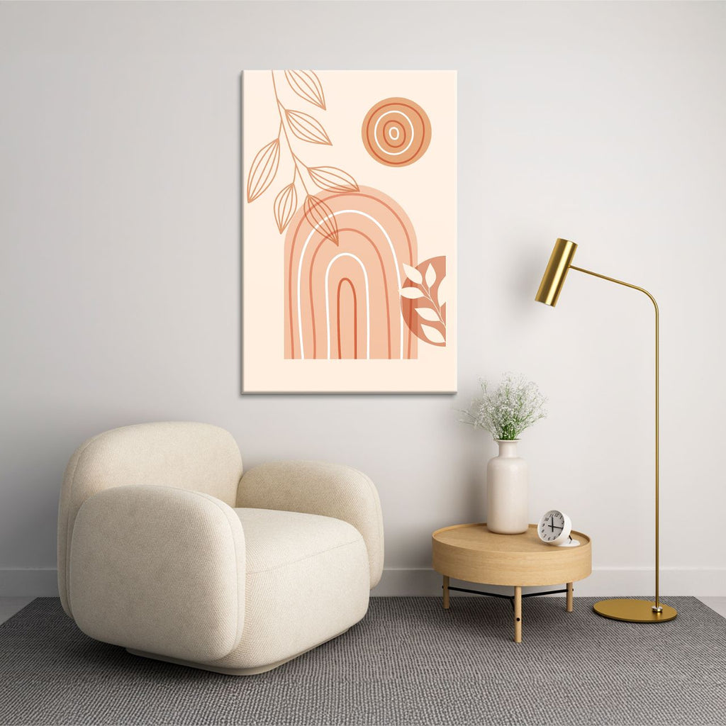 Terracotta Sunburst Abstract - 3