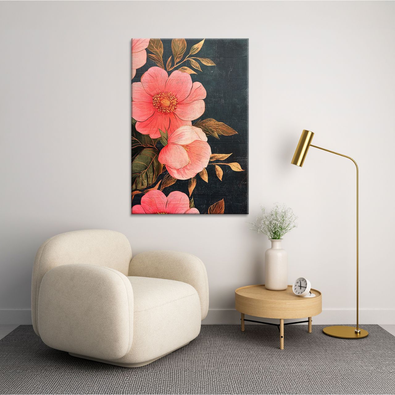 Golden Leaf Pink Blooms