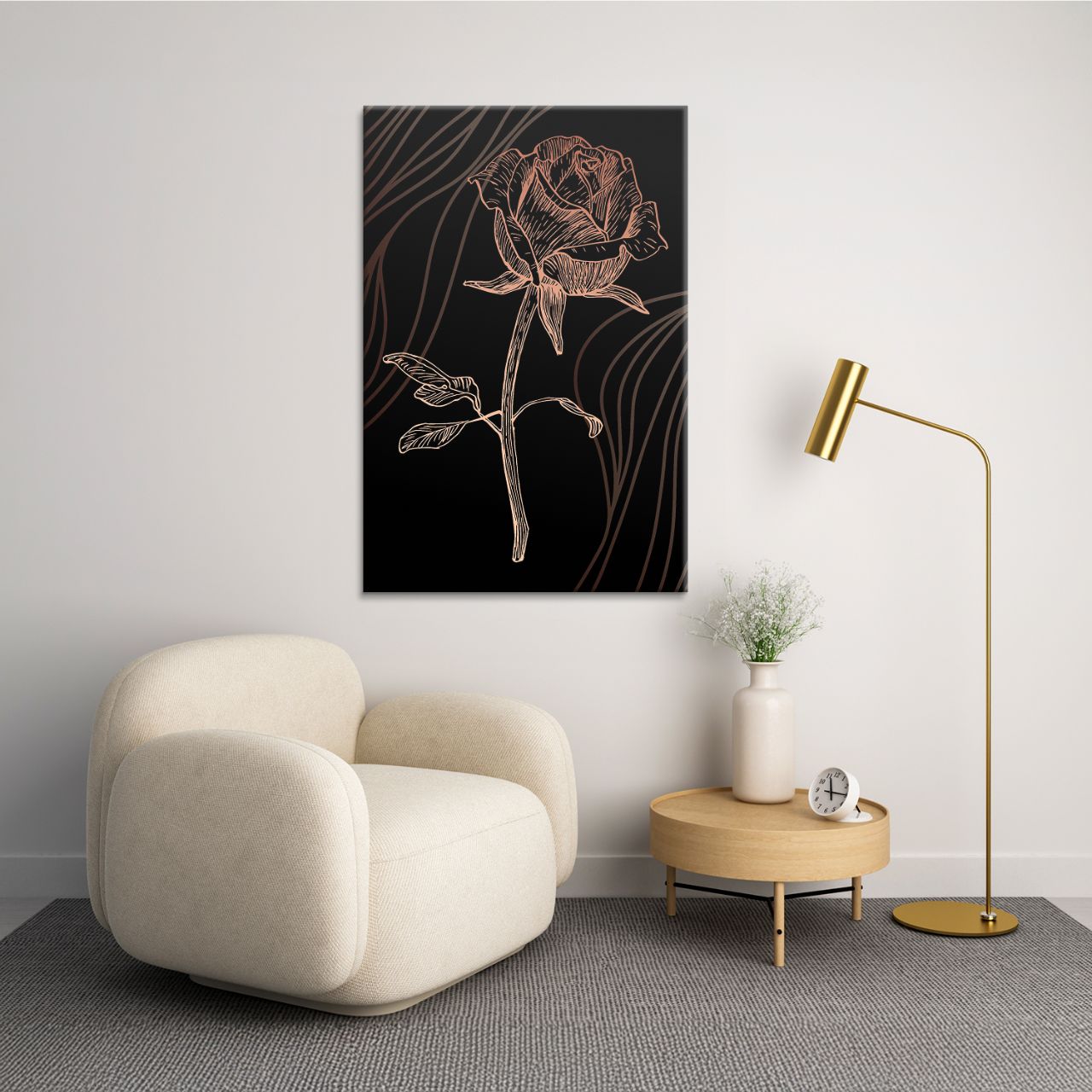 Copper Rose Etching - 3