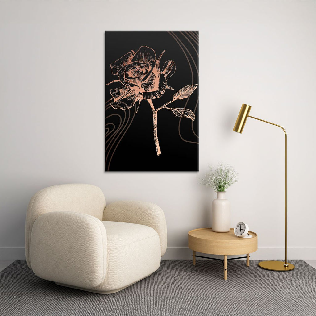 Copper Rose Etching - 2