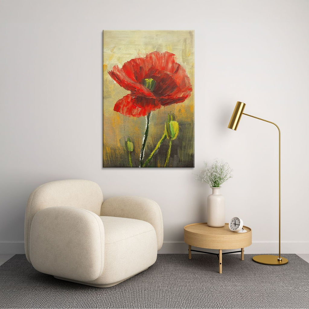 Textured Red Poppy - 2