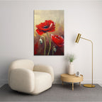 Textured Red Poppy - 1