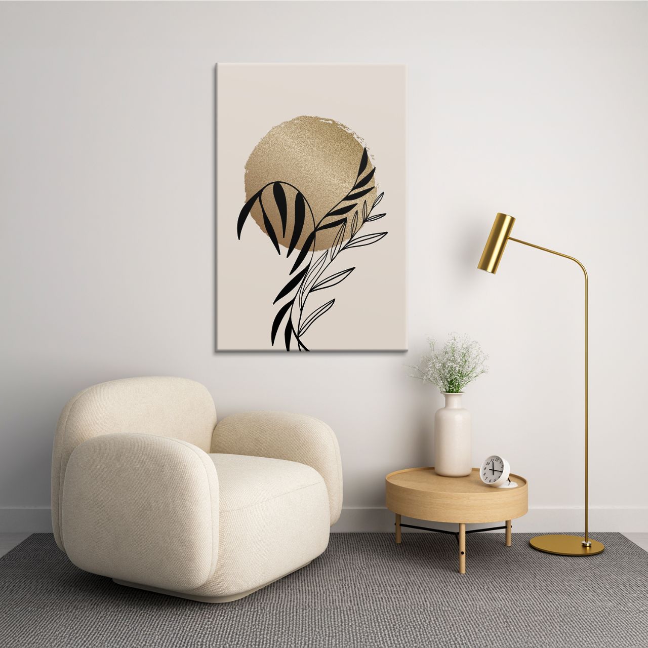 Minimalist Golden Flora - 1