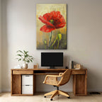 Textured Red Poppy - 2