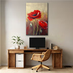 Textured Red Poppy - 1