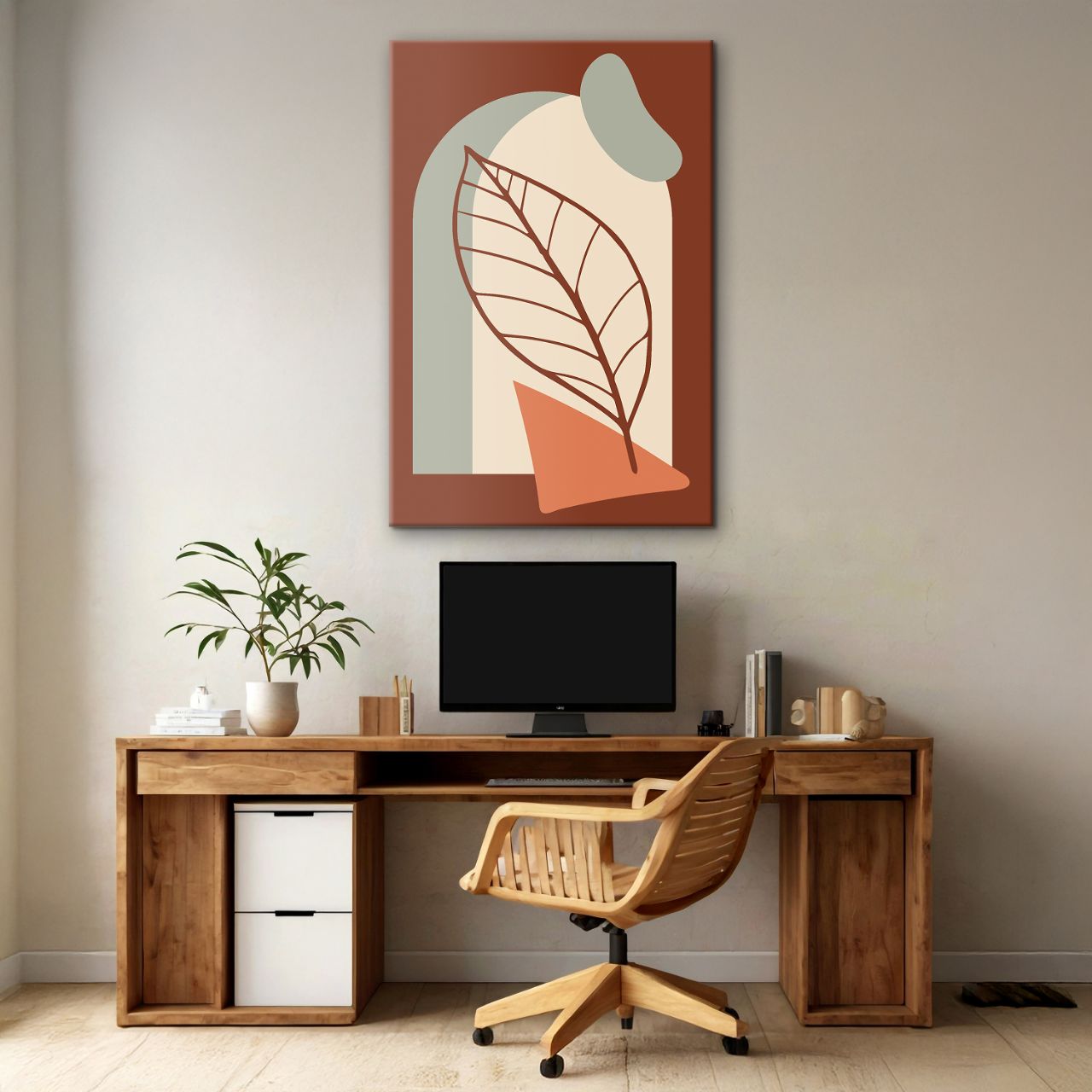 Abstract Boho Arch & Leaf - 1