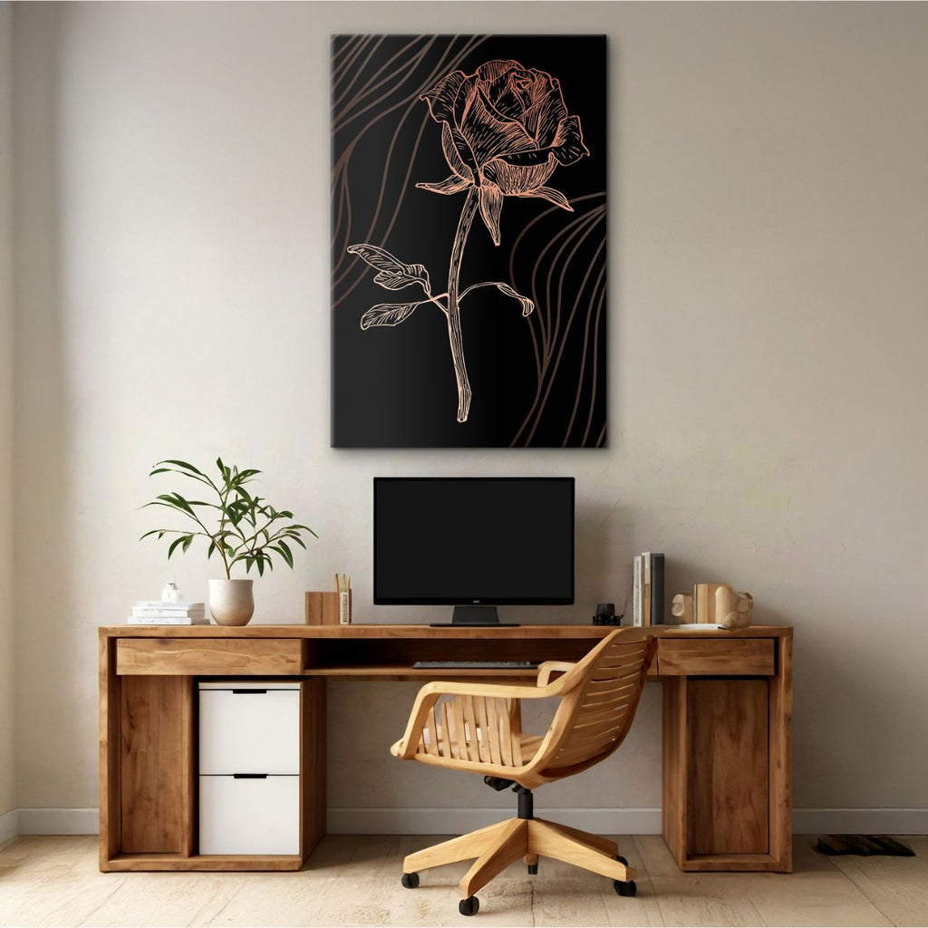 Copper Rose Etching - 3