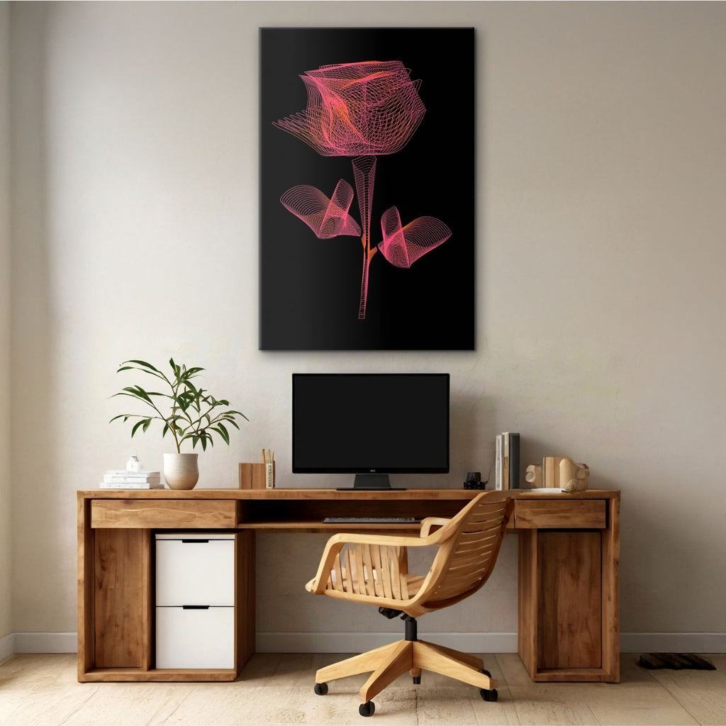 Radiant Wireframe Rose - 1