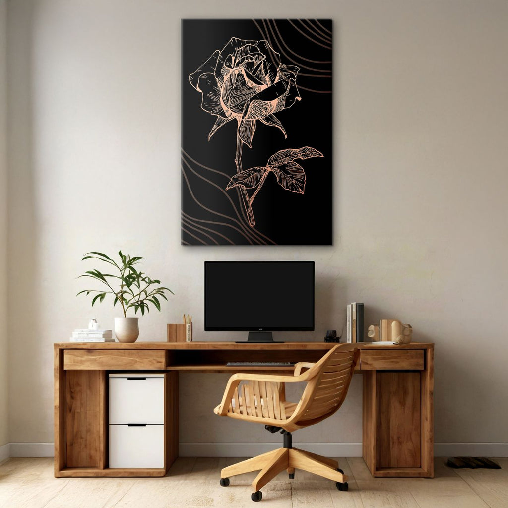 Copper Rose Etching - 1