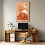 Terracotta Sunburst Abstract - 1