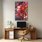 Crimson & Gold Floral Symphony