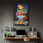 Baroque Floral Still Life with Parrot