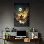 Moonlit Pagoda in Autumn