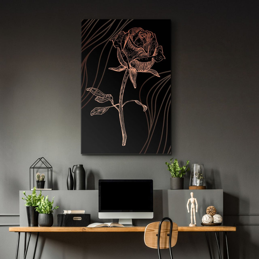 Copper Rose Etching - 3