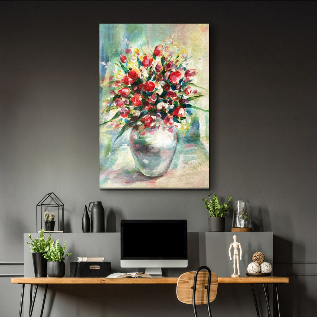 Impressionistic Floral Vase