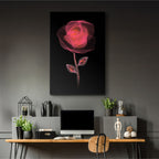 Radiant Wireframe Rose - 2