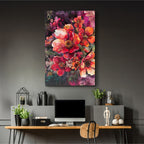 Crimson & Gold Floral Symphony