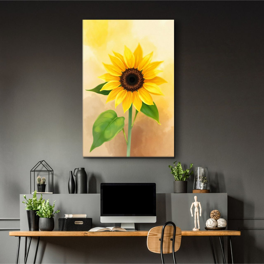 Radiant Solitary Sunflower
