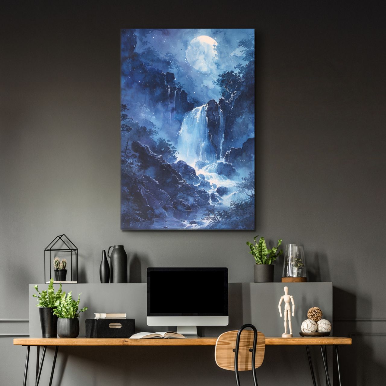 Midnight Moon over Water