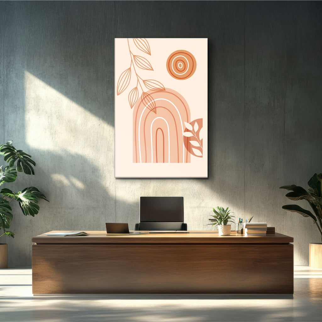 Terracotta Sunburst Abstract - 3