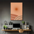 Terracotta Sunburst Abstract - 2