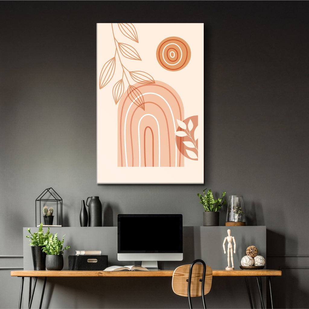 Terracotta Sunburst Abstract - 3