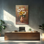 Vintage Sunflower & Daisy Bouquet