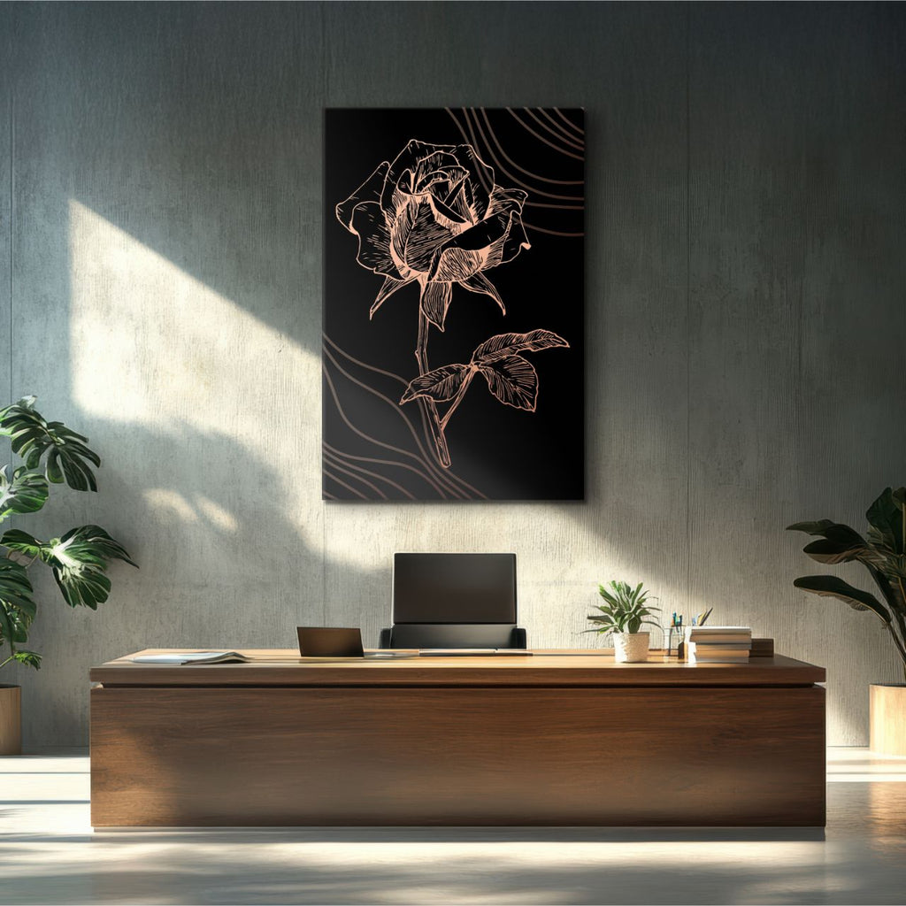 Copper Rose Etching - 1