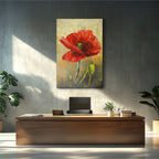 Textured Red Poppy - 2