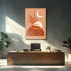 Terracotta Sunburst Abstract - 1