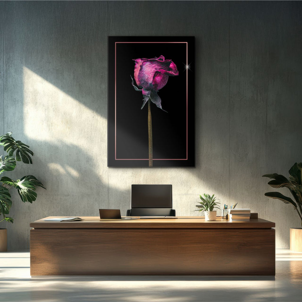 Gilded Pink Rose