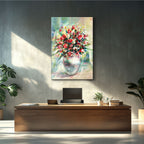 Impressionistic Floral Vase