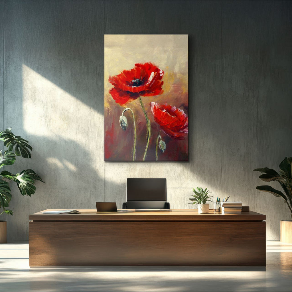 Textured Red Poppy - 1