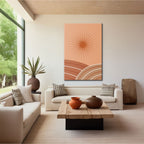 Terracotta Sunburst Abstract - 2