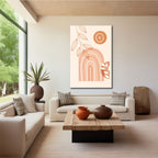 Terracotta Sunburst Abstract - 3