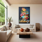 Baroque Floral Still Life with Parrot