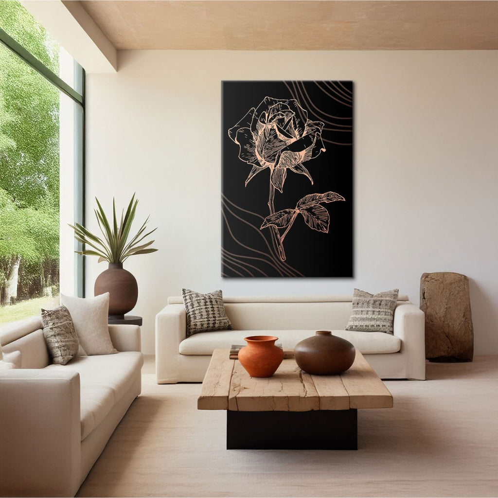 Copper Rose Etching - 1