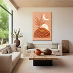 Terracotta Sunburst Abstract - 1