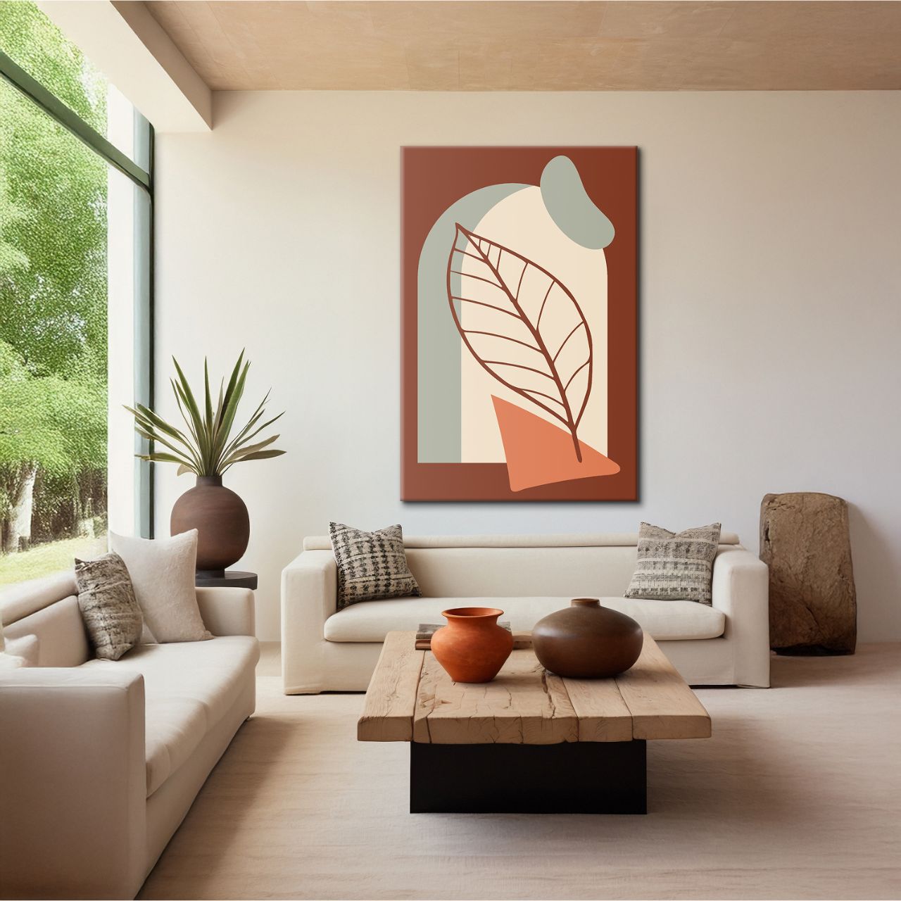 Abstract Boho Arch & Leaf - 1