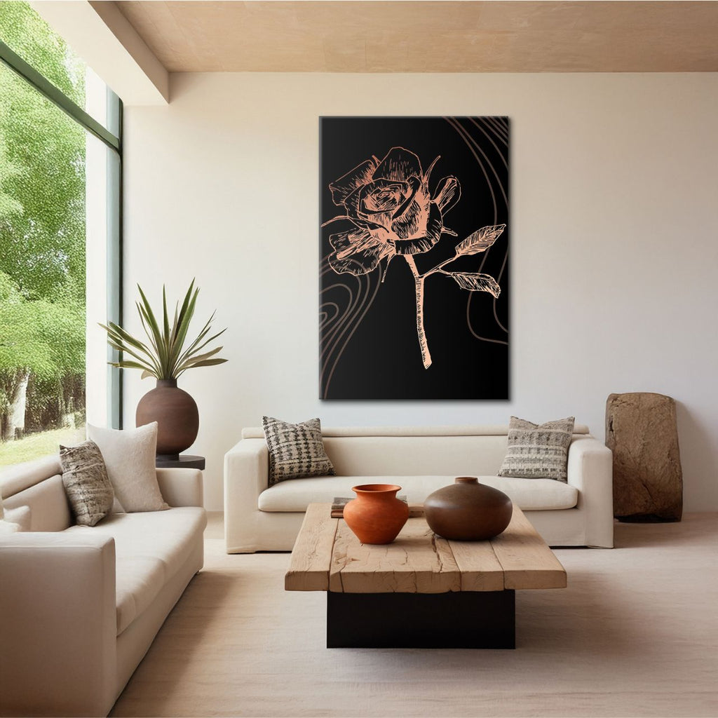 Copper Rose Etching - 2