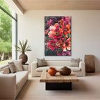 Crimson & Gold Floral Symphony